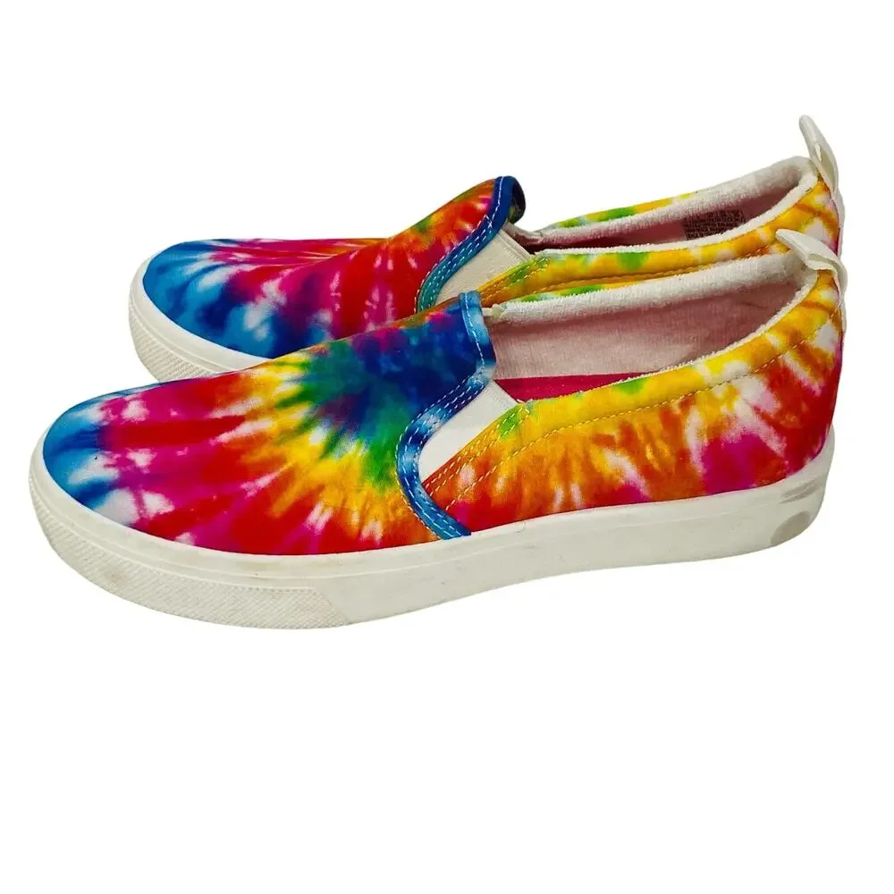 Skechers Memory Foam multicolor tie dye slip on sneakers casual shoes US 7M